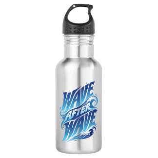 Wave After Wave | Ocean Blue Summer Stainless Steel Water Bottle