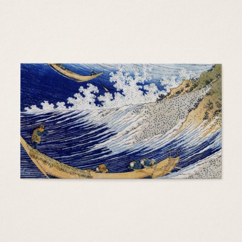 Watercolor of Japanese Ocean Waves Business Cards