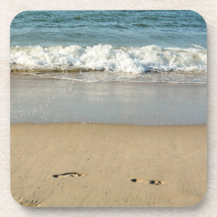 Wave and Footprints - Beverage Coaster