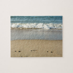 Wave and Footprints - Jigsaw Puzzle