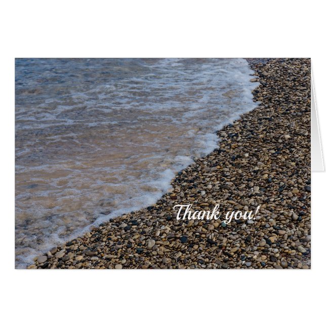 Wave Ashore Painterly Thank You Card (Front Horizontal)