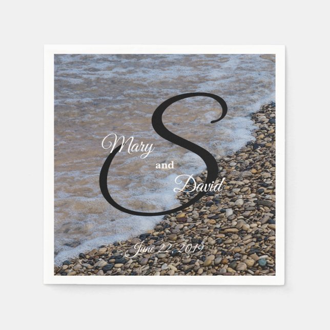 Wave Ashore Wedding Napkins (Front)
