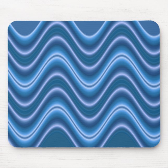 wave blue mouse pad (Front)