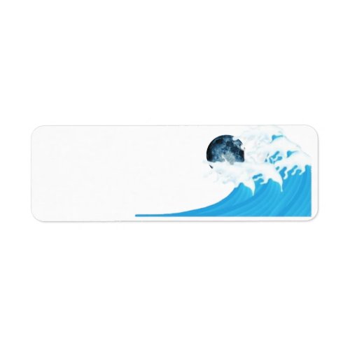 Wave by the Moon Address Labels