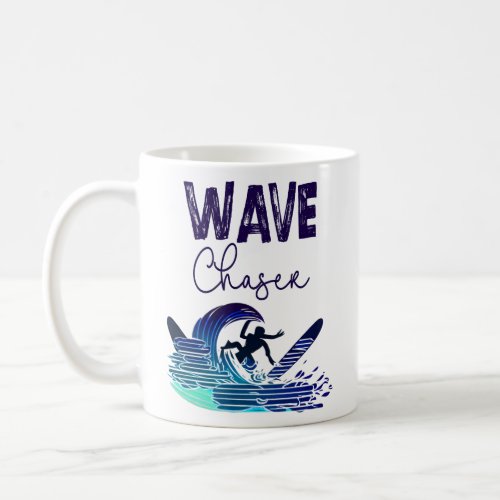 Wave Chaser Love Surf Beach Blue Ocean  Coffee Mug