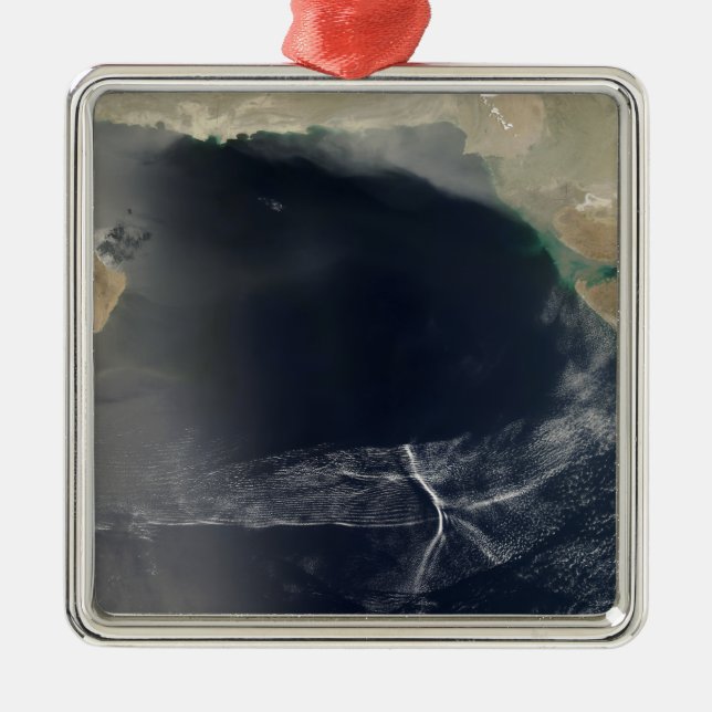 Wave clouds over the Arabian Sea Metal Ornament (Front)