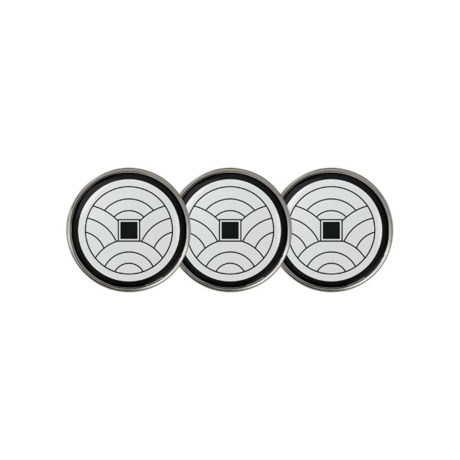 Wave coin golf ball marker (3 Up)