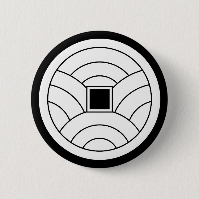 Wave coin pinback button (Front)