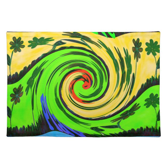 Wave Colors. Cloth Placemat (Front)