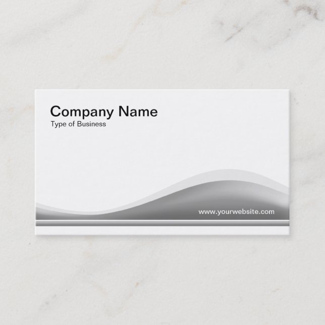 Wave Contour - 40pc Gray Business Card (Front)