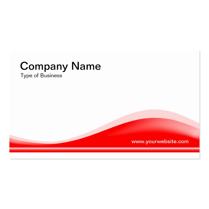 Wave Contour   Red Business Card Templates