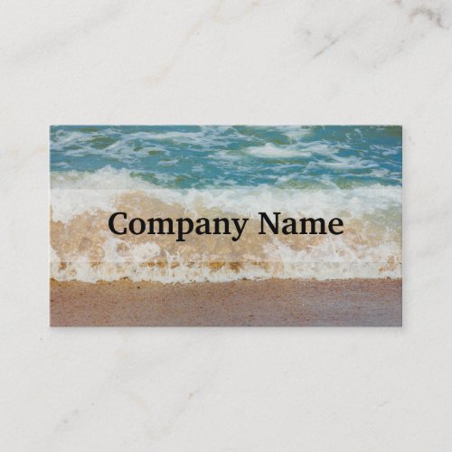 Wave Crashing On The Shore Sea Photograph Business Card