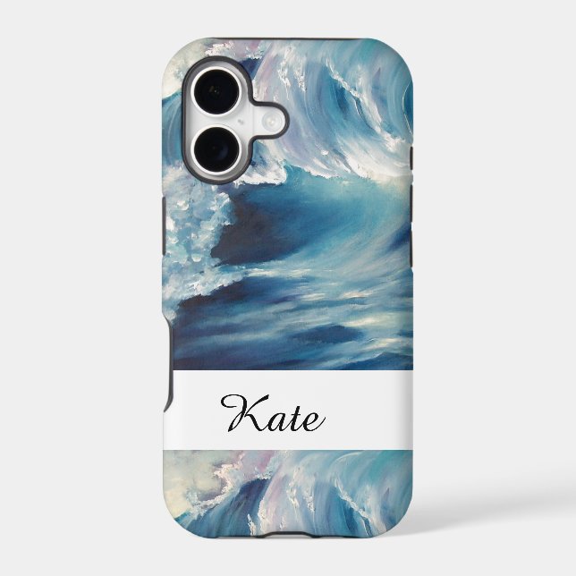Wave curl iphone case (Back)