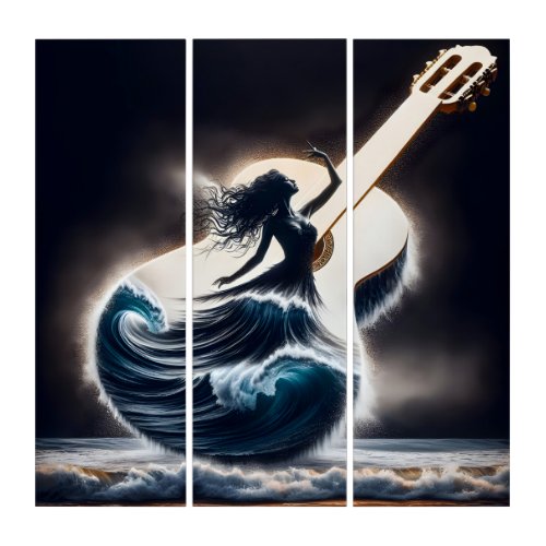 Wave Dance In Acoustic Guitar Triptych