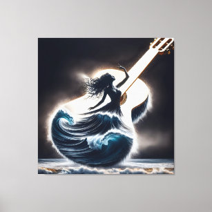 Wave Dancer In Guitar Canvas Print