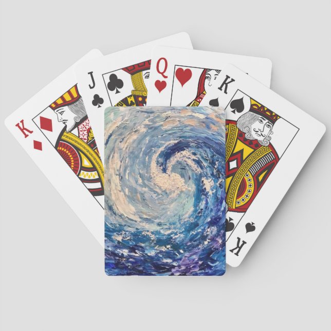 Wave Design Classic Playing Cards (Back)