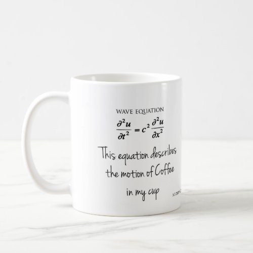 Wave Equation _ Navier Stokes Equation _coffee mug