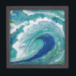 Wave Gift Box<br><div class="desc">Acrylic wave in bold blues with thick texture</div>
