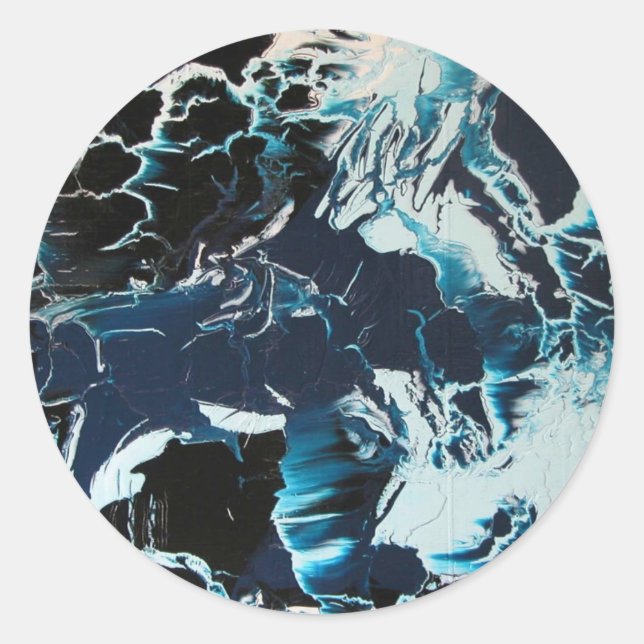 WAVE GOD CLASSIC ROUND STICKER (Front)