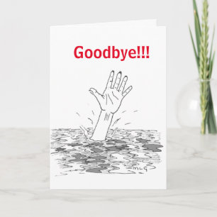 Wave Goodbye Leaving Card