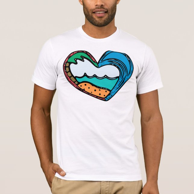 Wave heart T-Shirt (Front)
