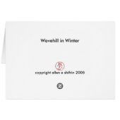 Wave Hill in Winter Cards (Back Horizontal)