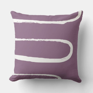 Wave Lavender Purple Throw Pillow