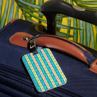Wave Lengths Luggage Tag in White