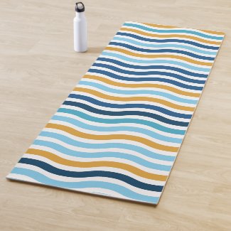Wave Lines Color Blue and Yellow