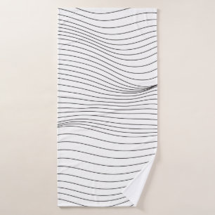 Wave Lines Pattern Abstract Background.art, wave,  Bath Towel