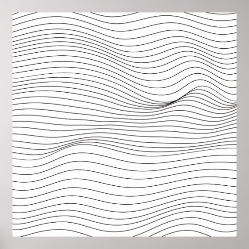 Wave Lines Pattern Abstract Backgroundart wave  Poster