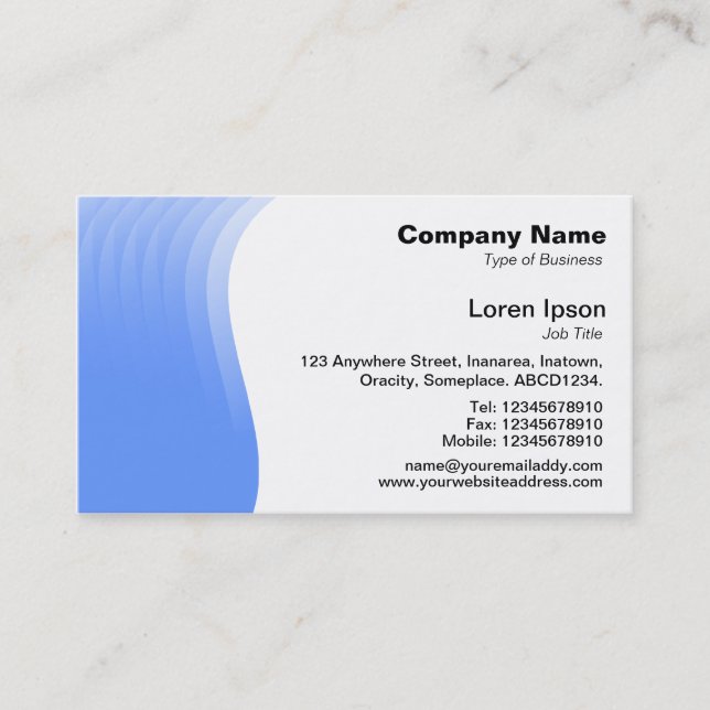 Wave Margin - Baby Blue Business Card (Front)