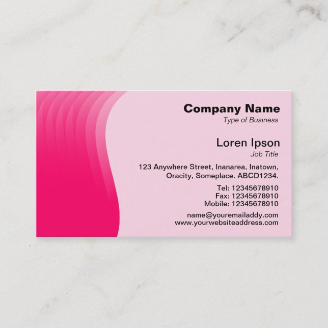 Wave Margin v2 - Neon Red Business Card (Front)