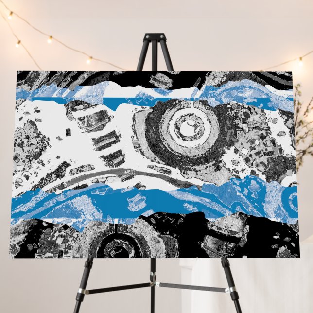 Wave Mechanism – Abstract Foam Core Poster Board (In Situ (Stand))