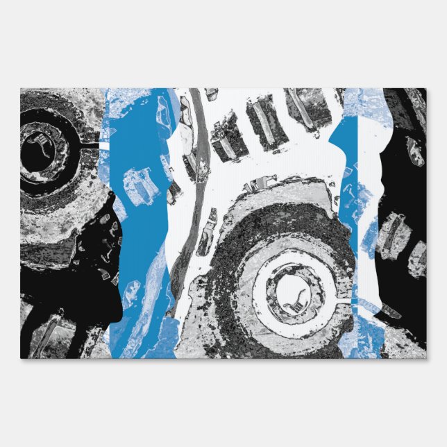 Wave Mechanism – Abstract Yard Sign (Back)