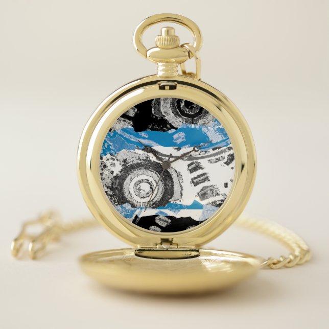 Wave Mechanism – Custom Pocket Watch (Silver) (Inside)