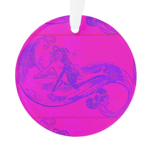 wave mermaids ornament