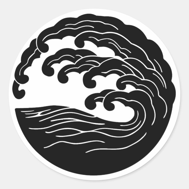 Wave Mon Sticker 3 inch (Front)