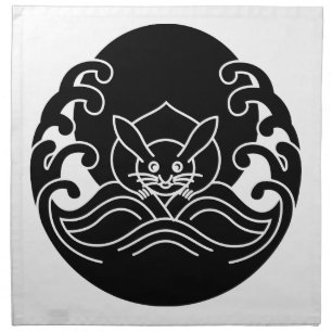 Wave moon rabbit cloth napkin