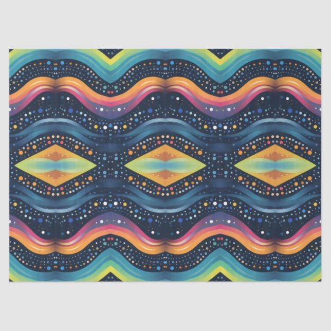 wave multicolor tissue paper (Front)