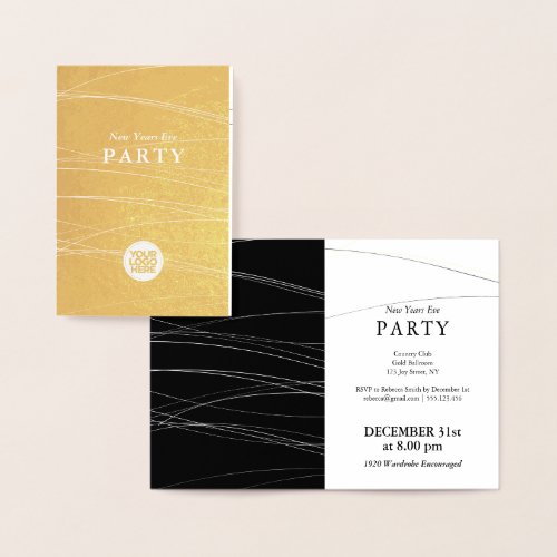 Wave New Years Eve Corporate Party Invitations