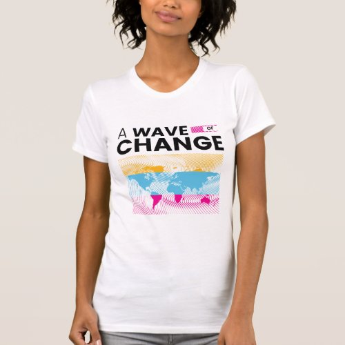 Wave of Change World Map Tee