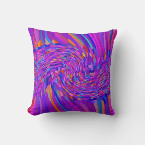 Wave of Color Throw Pillow