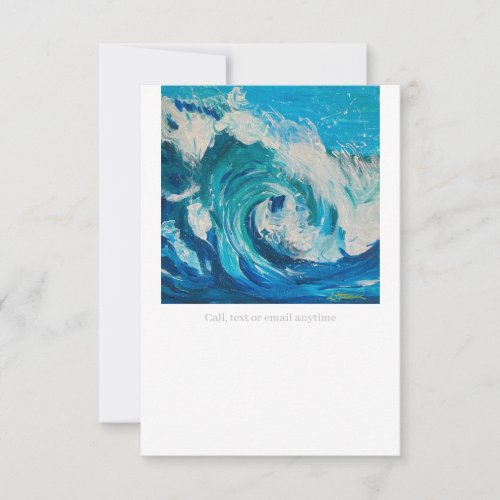 Wave of Emotion Flat Support Note Card
