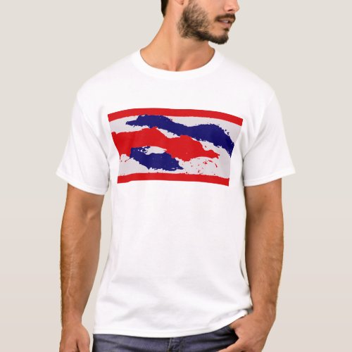Wave of Freedom Abstract USA Colors T_shirt