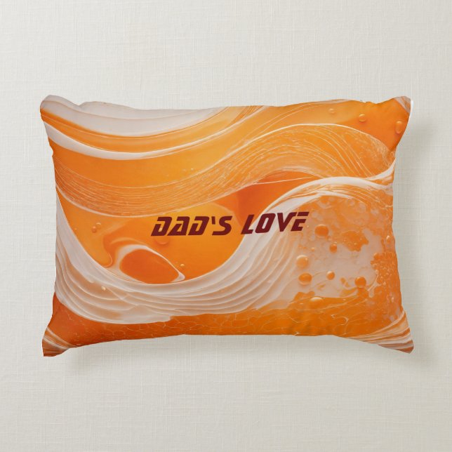 "Wave of Love: Dad's Delight " Accent Pillow (Front)
