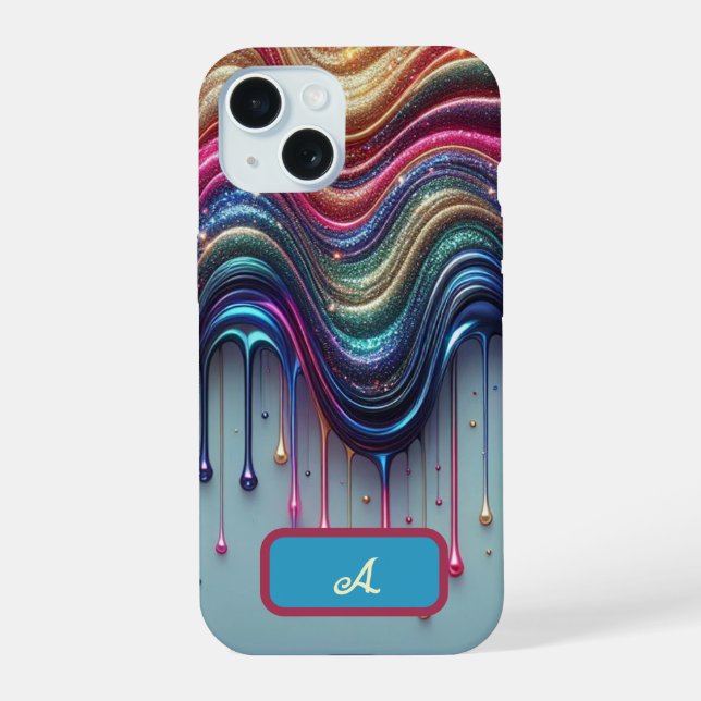 Wave of Rainbow iPhone 15 Case (Back)