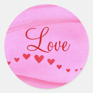 Wave of Red Hearts Love Stickers