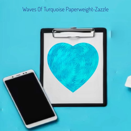 Wave Of Turquoise Paperweight