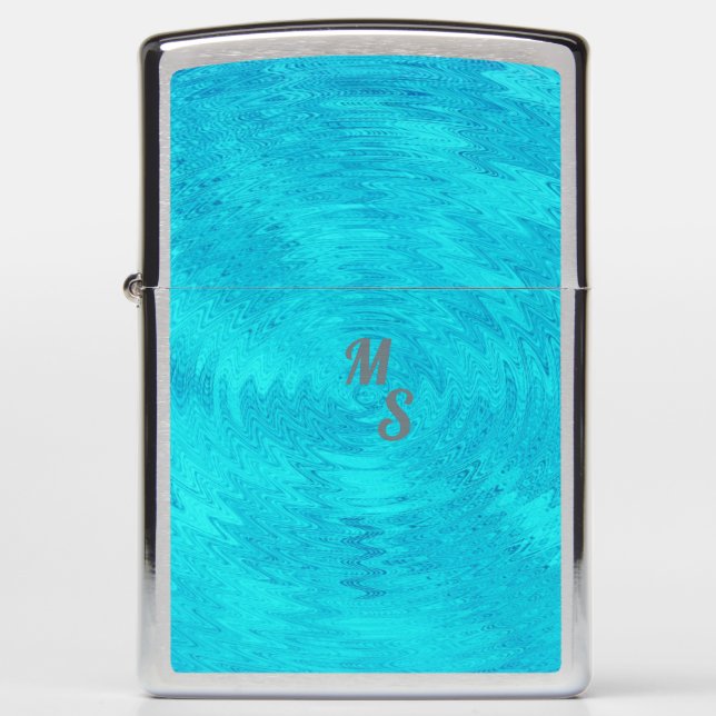 Wave Of Turquoise    Zippo Lighter (Front)